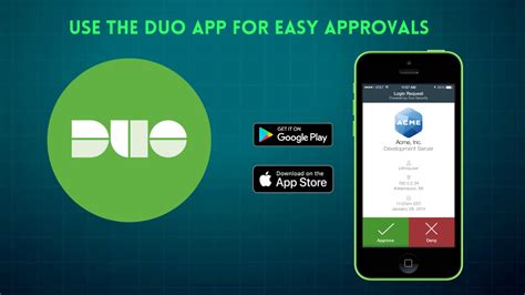 Review the information on. . Download the duo app